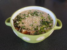 Мисо суп с рисовой лапшой